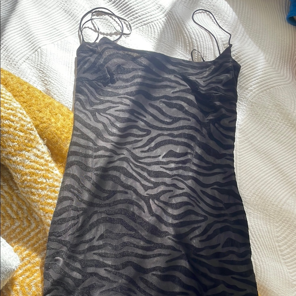 Zebra Print Mini Dress